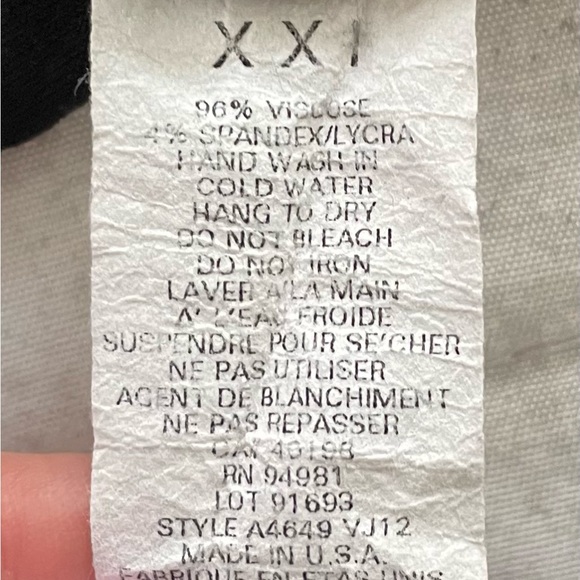 Vintage Forever 21 Y2K Black tunic with green plaid detailing size S Made in USA - Picture 5 of 14